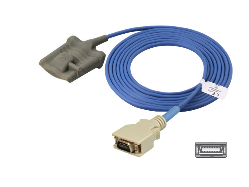 Masimo 2652 (8 ft / 2.5 m)/DBI-dc8 Compatible Direct-Connect SpO2 Sensor-Adult Silicone Soft