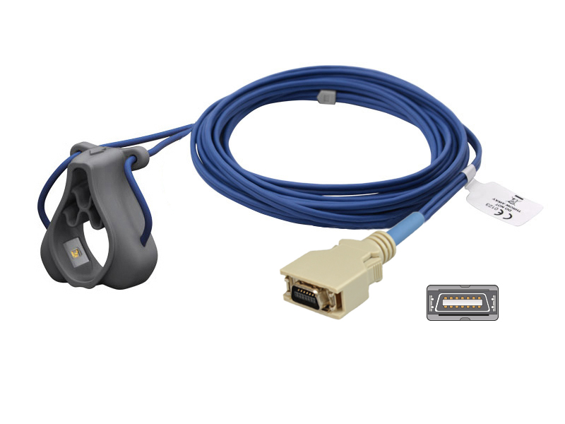 Masimo Compatible Direct-Connect SpO2 Sensor-Adult Silicone ring type